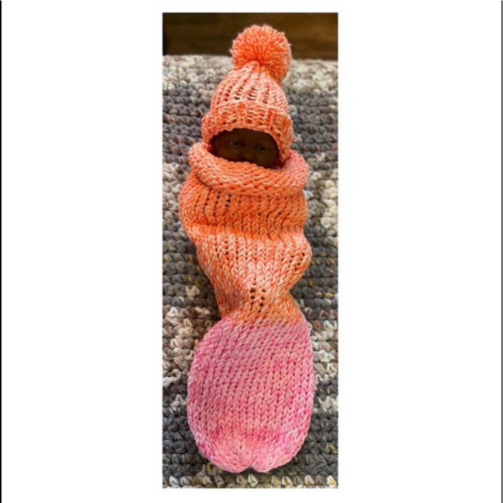 Handmade brand new Knit Newborn baby cocoon